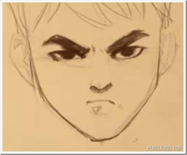 angry faces drawings